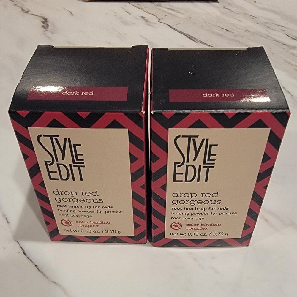 2 Boxes of Style Edit ROOT TOUCHUP Drop Red Gorgeous Dark Red 0.13 oz each